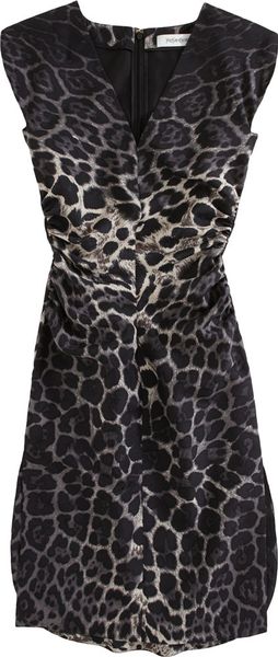 Saint Laurent Sleeveless Leopard Dress in Animal (leopard) | Lyst