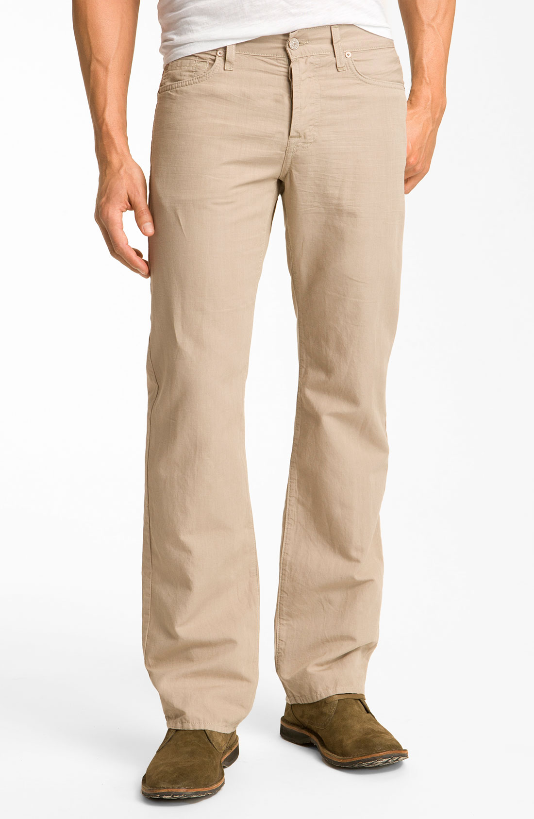 7 For All Mankind Standard Slim Straight Leg Summer Linen Pants in ...