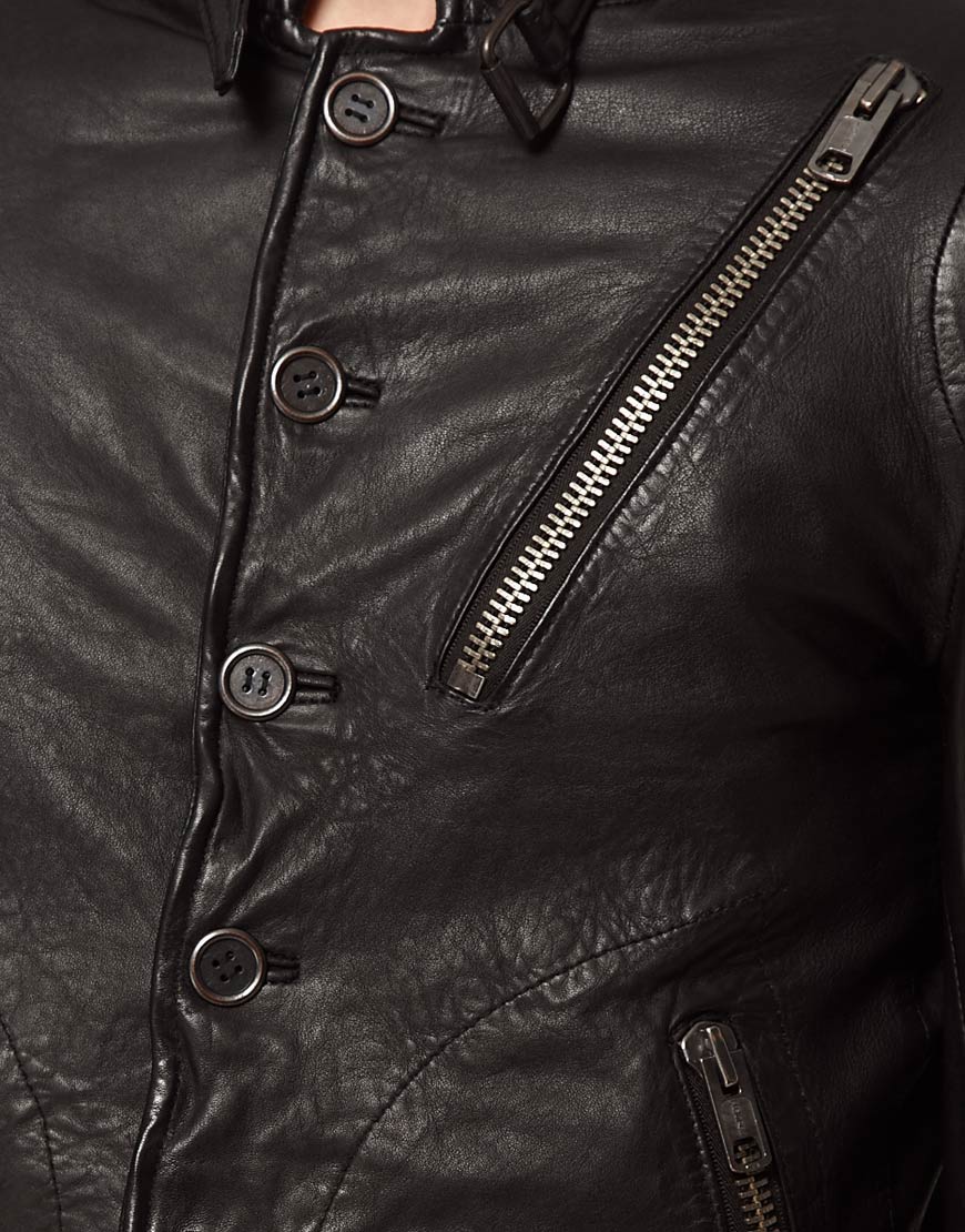 bolongaro trevor biker leather jacket