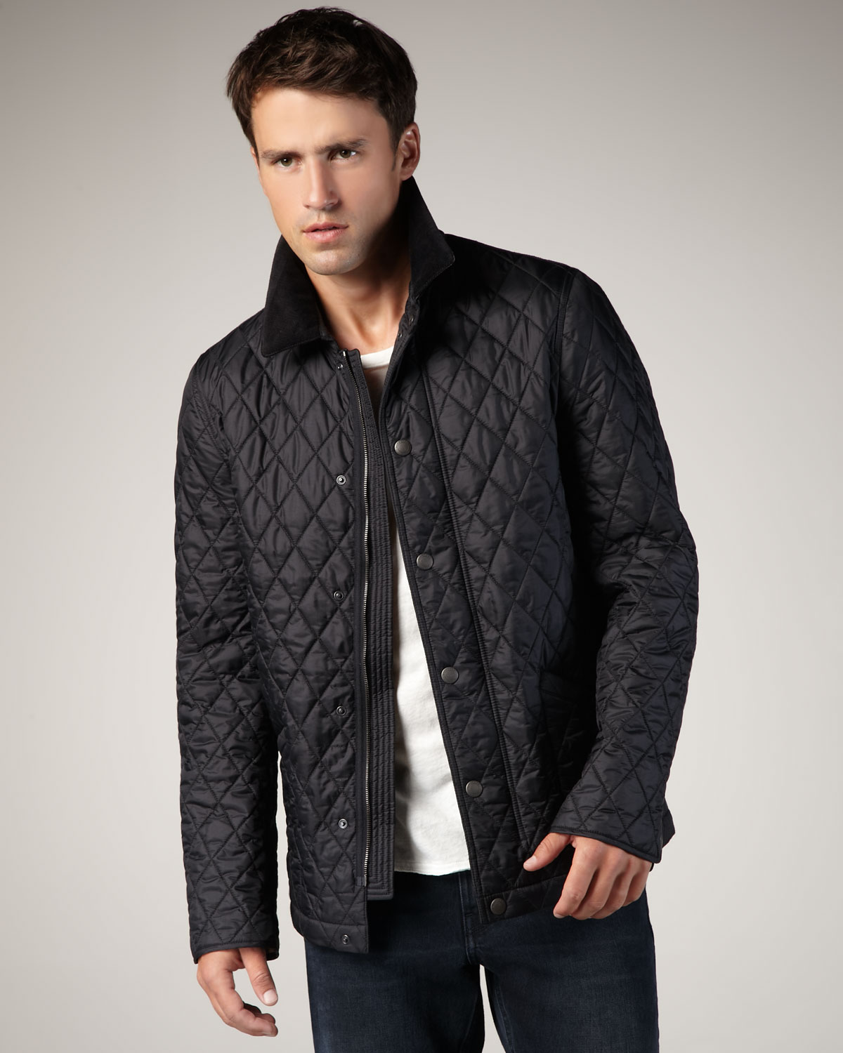 mens burberry quilted jacket sale