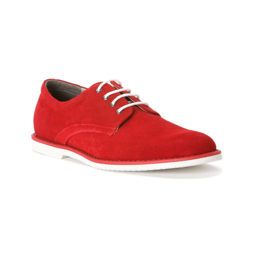calvin klein red flat shoes
