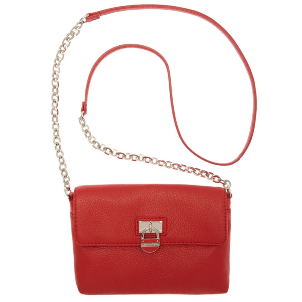 Calvin Klein Monterey Pebble Leather Crossbody in Red | Lyst