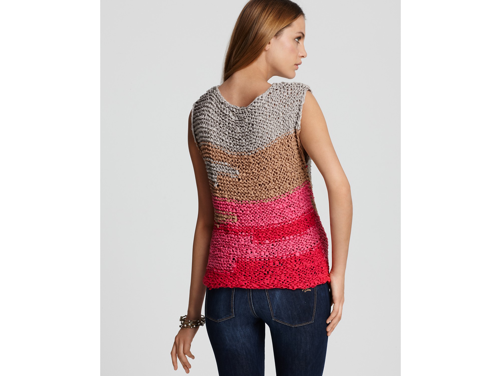 Lyst Dkny Tape Knit Sweater