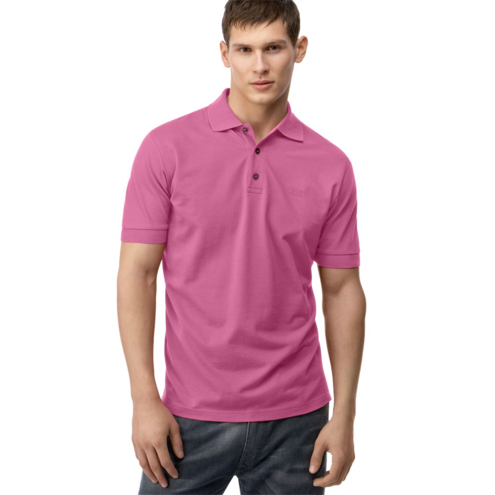 Hugo Boss Ferrara Fashion Polo Shirt in Pink for Men | Lyst