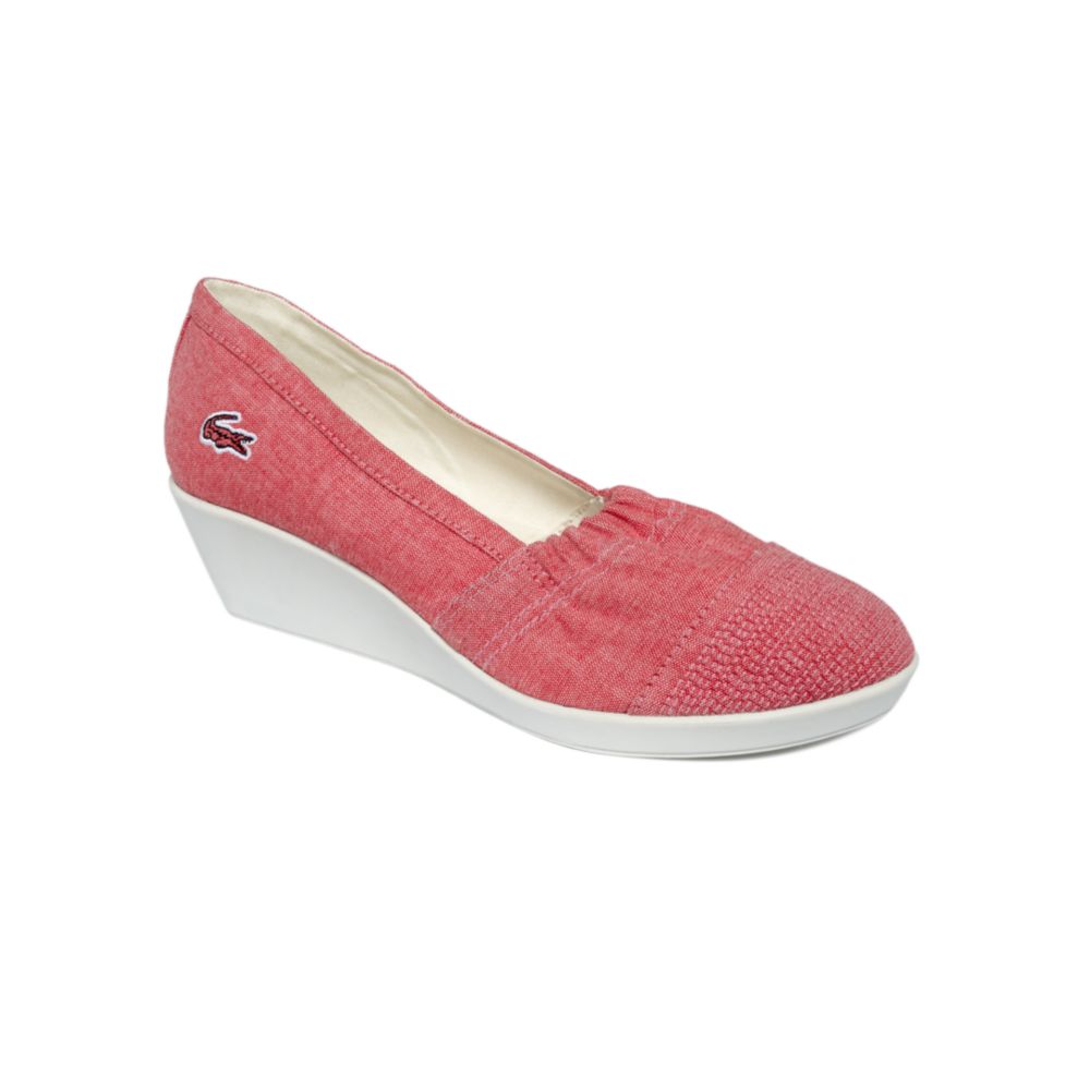lacoste wedge shoes