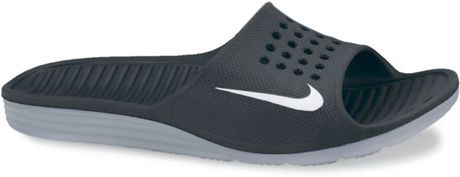 Nike Solarsoft Slides in Black for Men (black/white) | Lyst