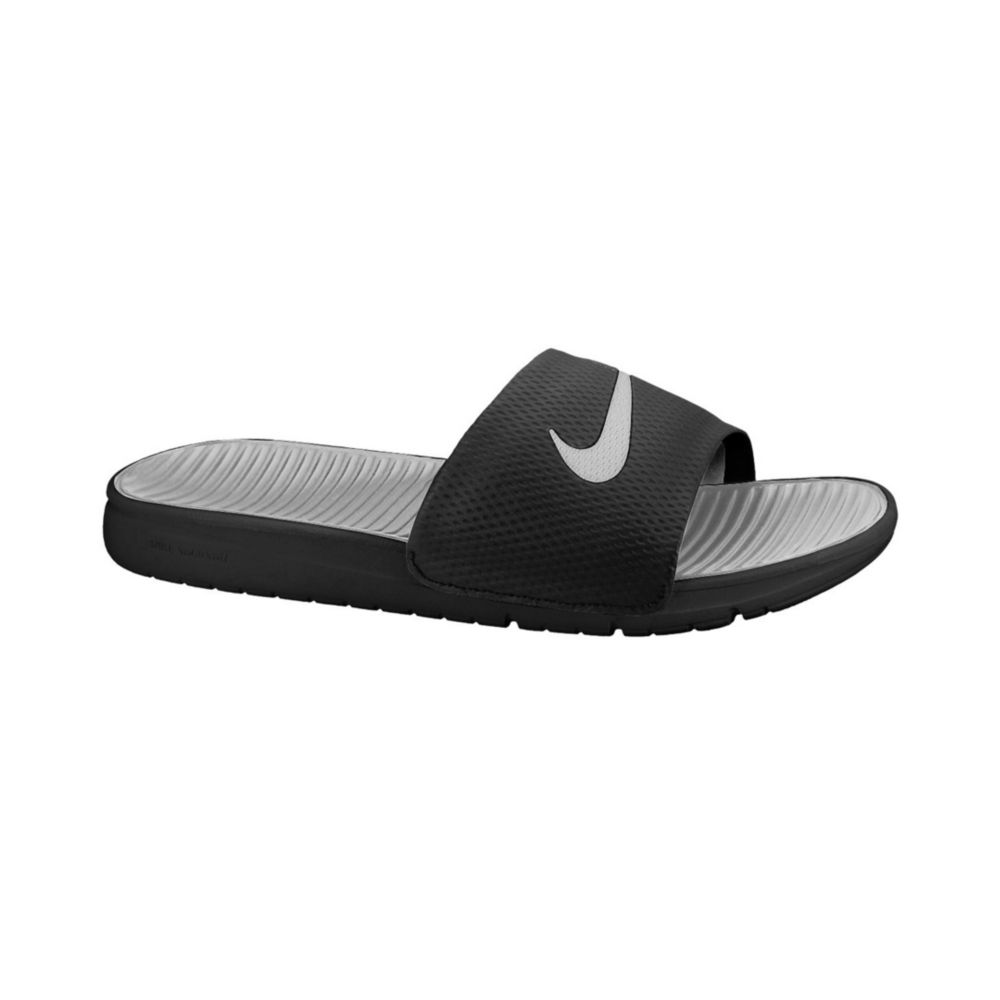 Nike Benassi Solarsoft Slides in Black for Men - Lyst