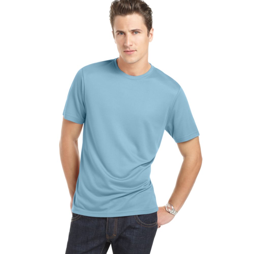Lyst - Perry Ellis Men's, Core Luxe Crew Neck T-shirt in Blue for Men