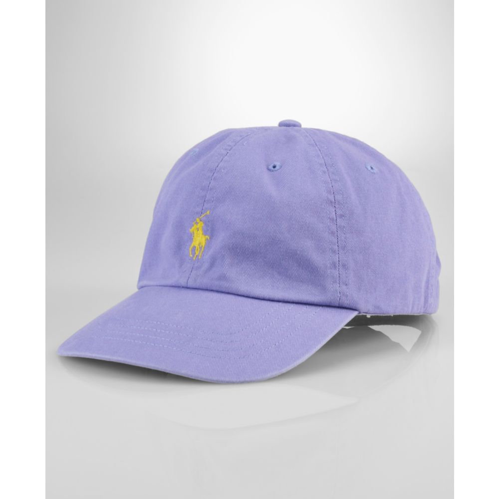 purple ralph lauren cap