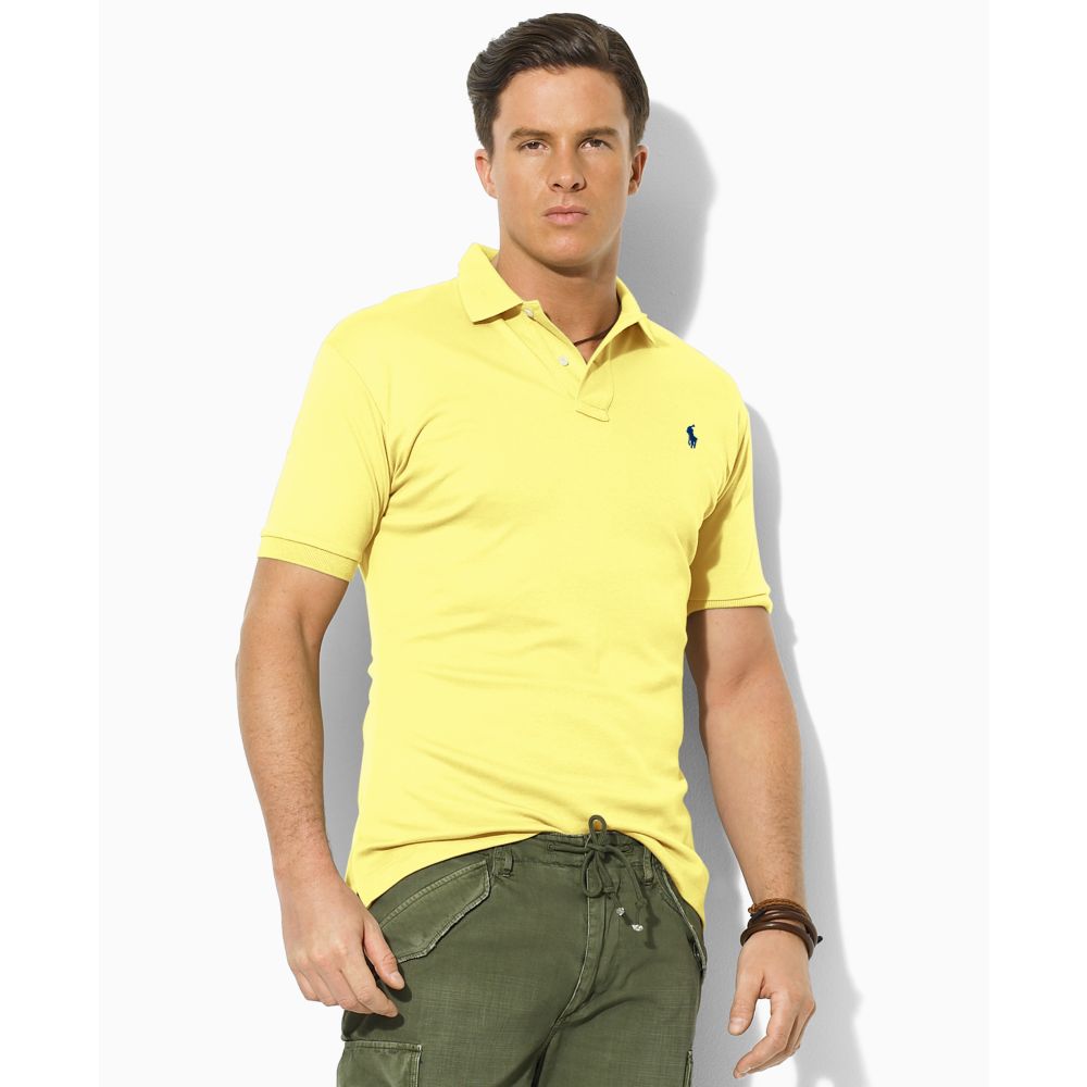 yellow ralph lauren polo shirt