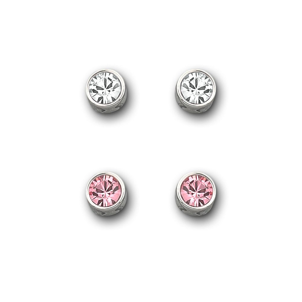Swarovski Pink Earrings Studs Best All Earring Photos Kamilmaciol Com Lyst Swarovski Pink And Clear Crystal Stud Earring Set In
