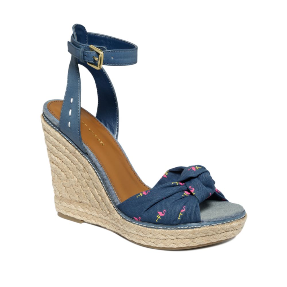 tommy hilfiger wedges blue