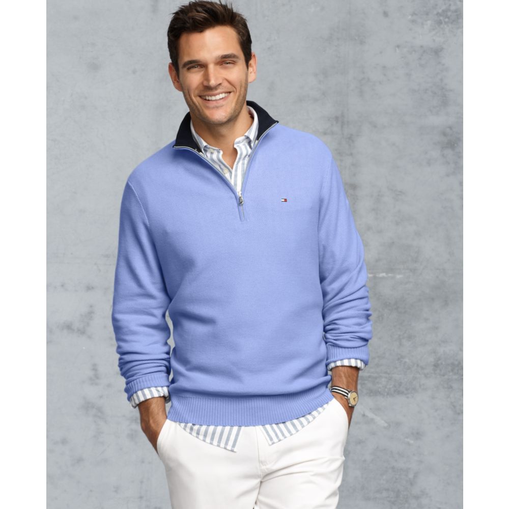 mens tommy hilfiger half zip jumper