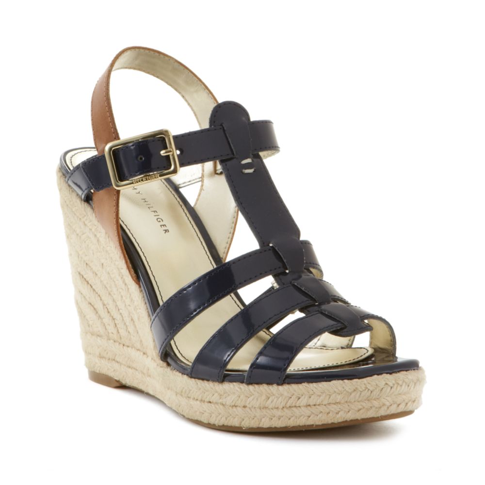 tommy hilfiger wedges blue