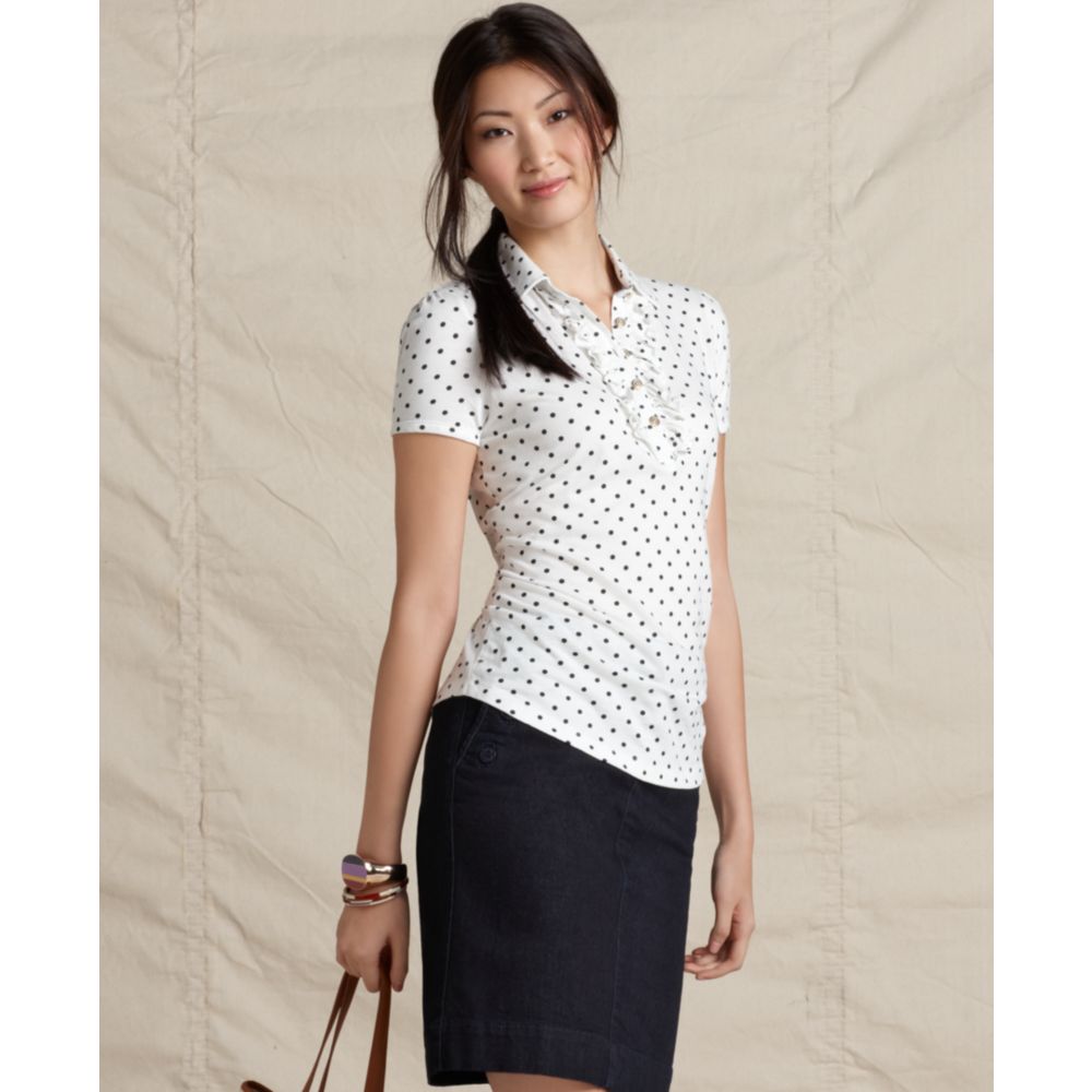 tommy hilfiger polka dot shirt