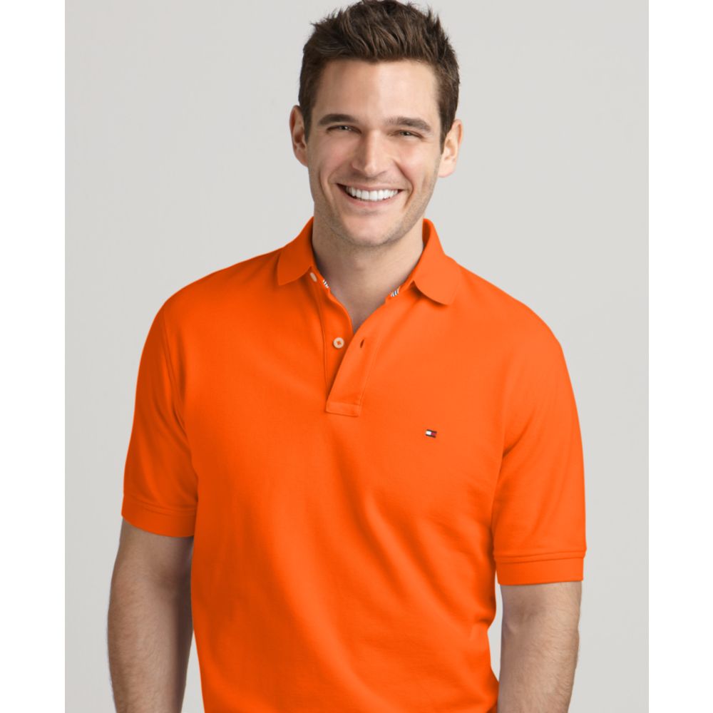 tommy hilfiger polo orange