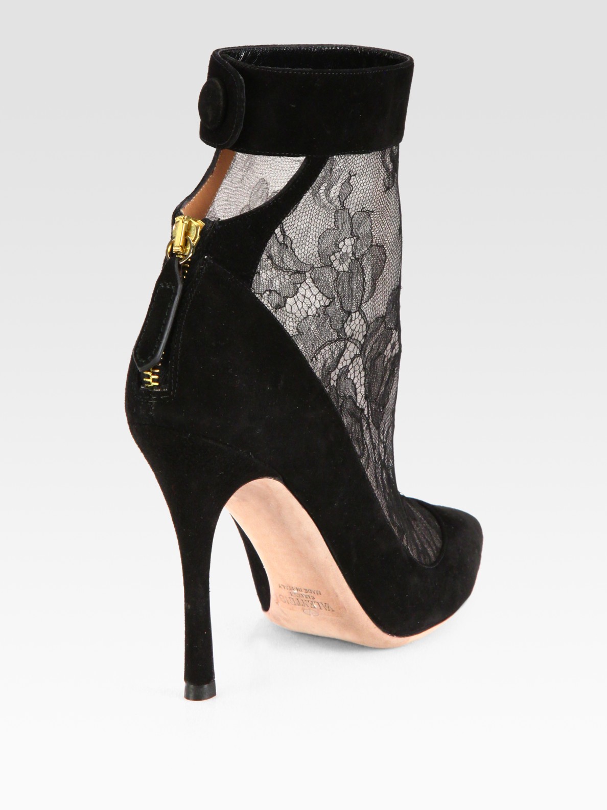 valentino suede ankle boots