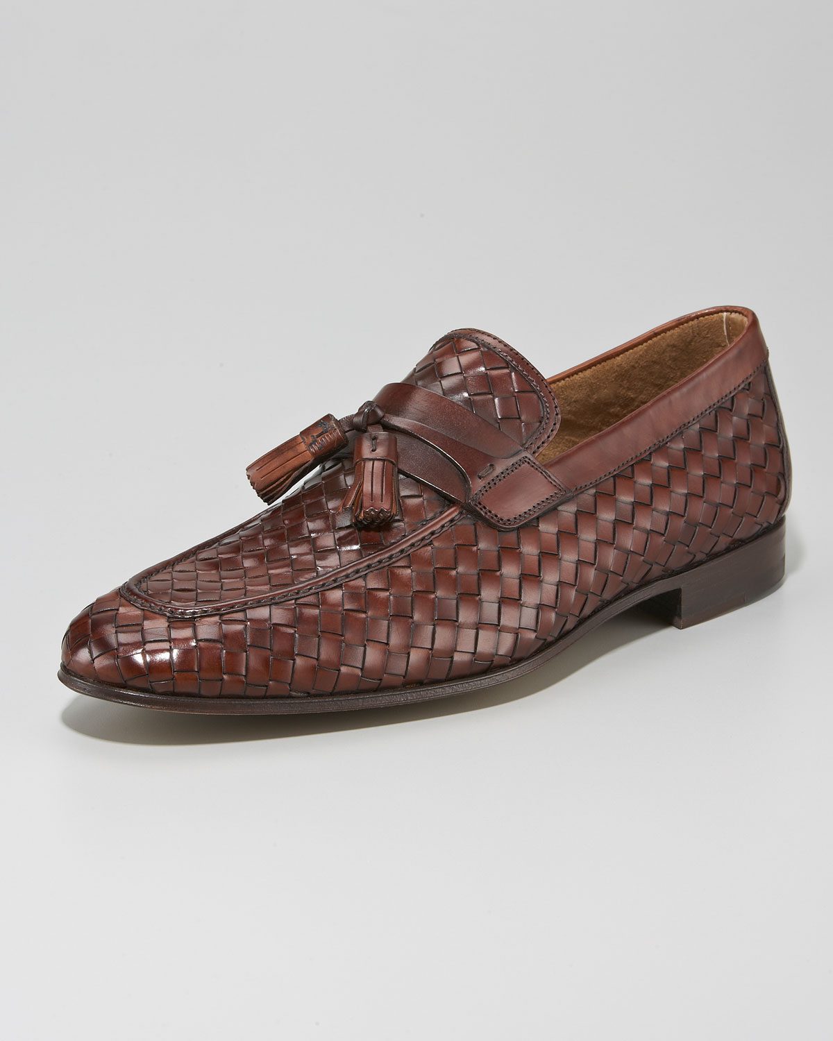 woven tassel loafers