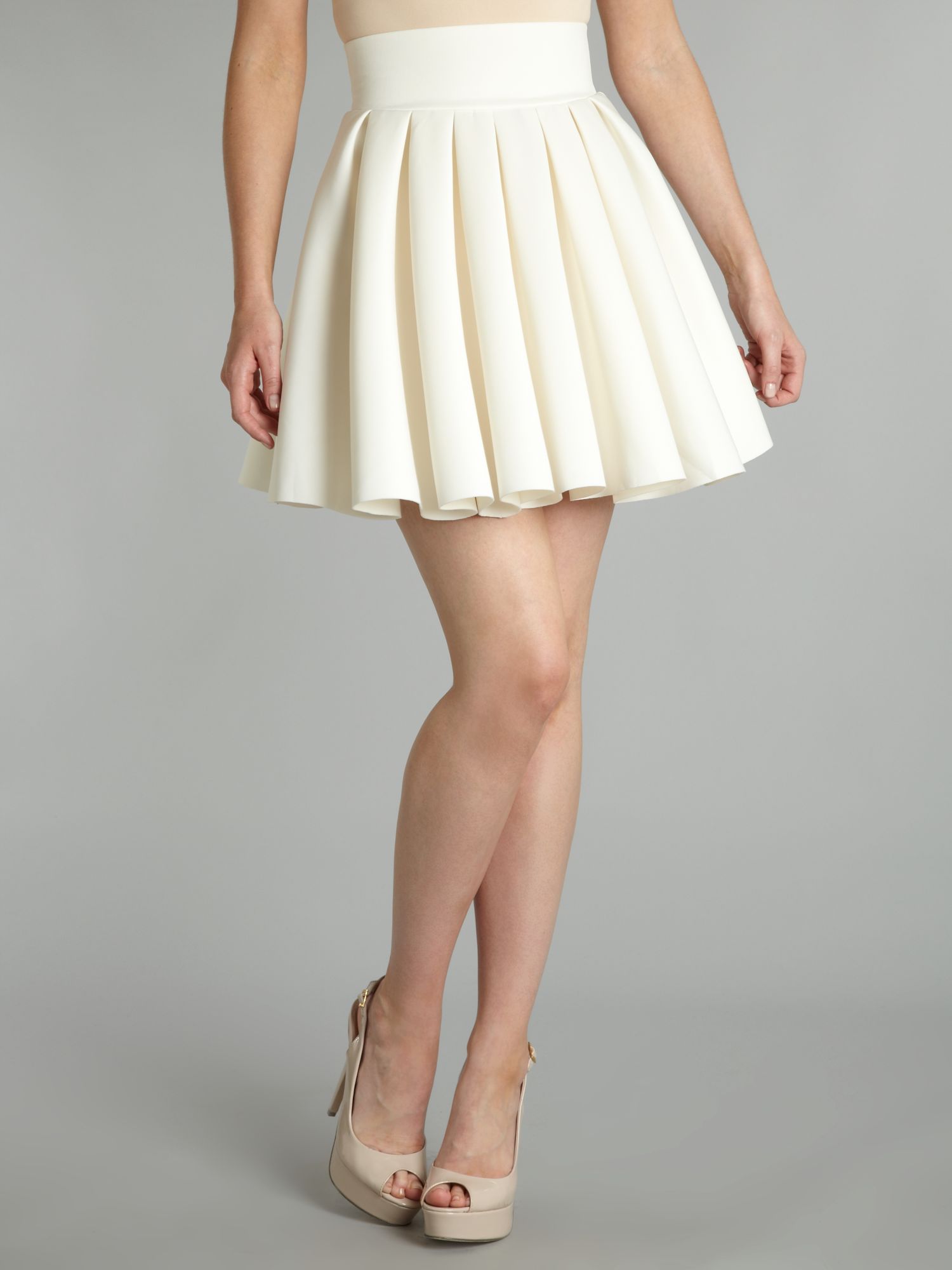 Tfnc london Flared Skirt in Natural | Lyst