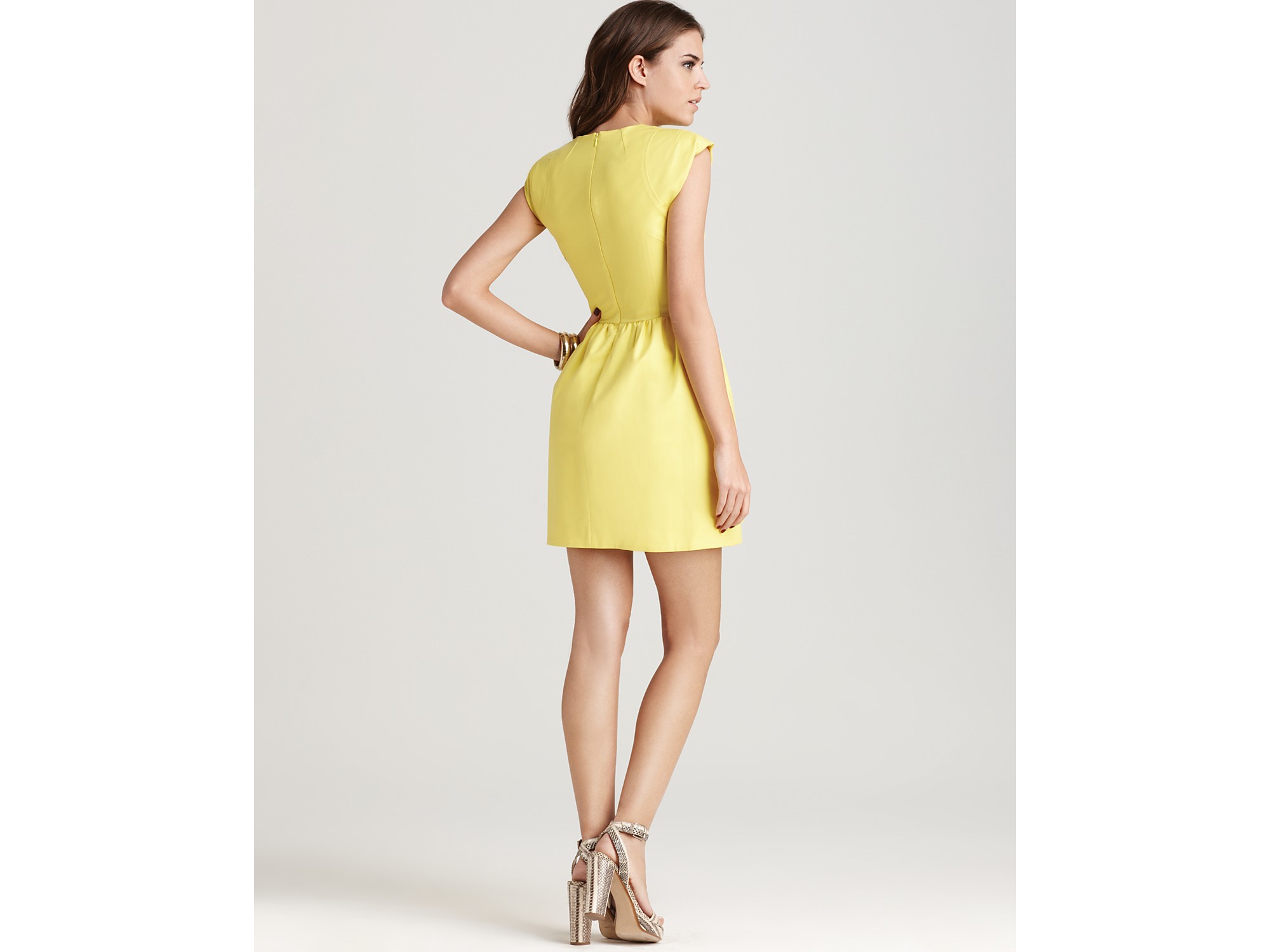 french connection yellow dress