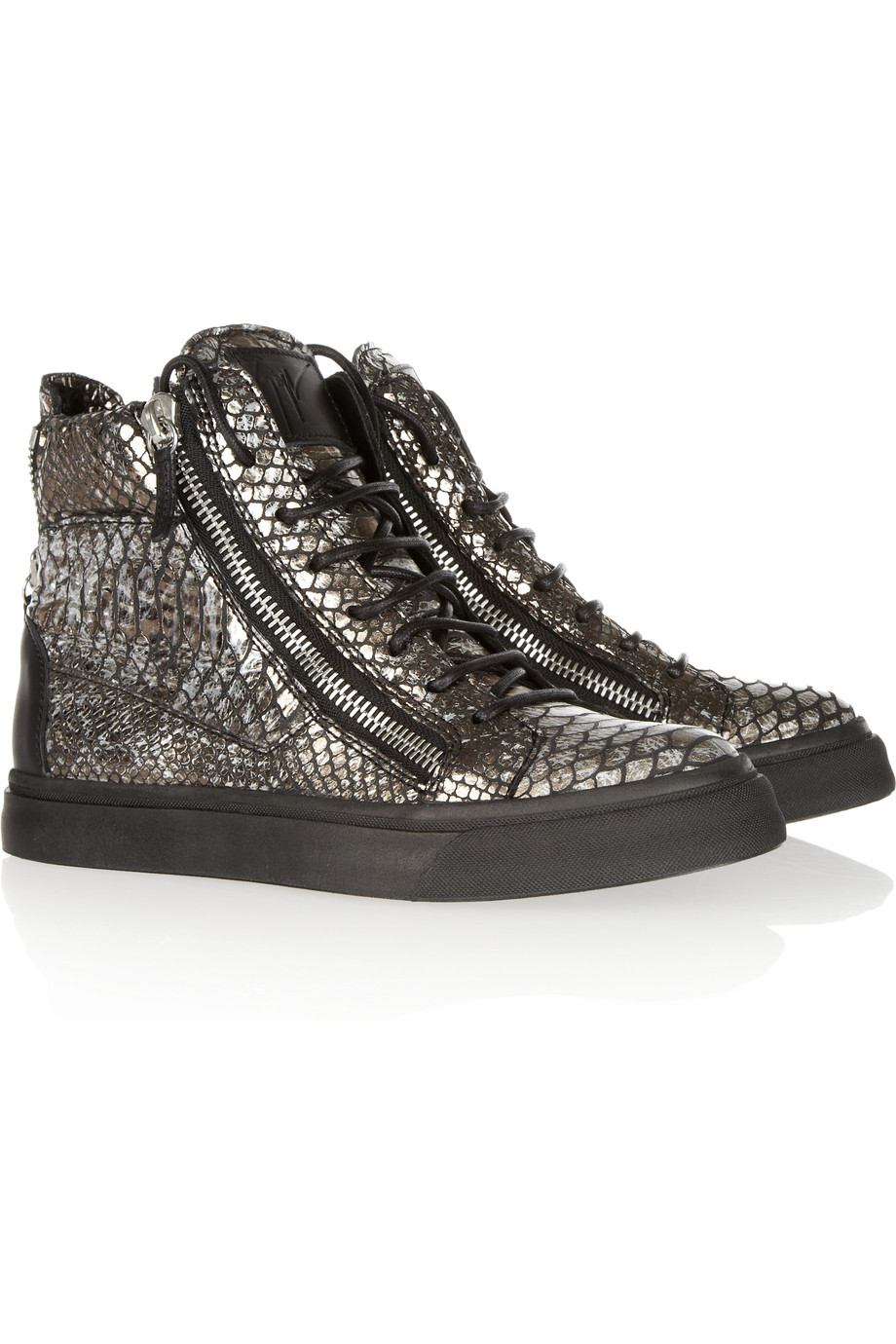 python print leather curb sneakers