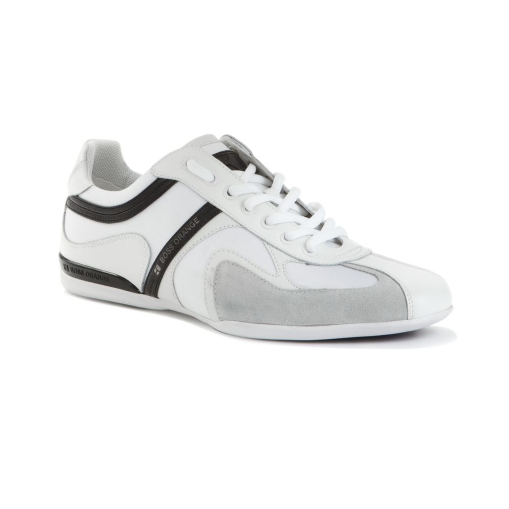 Hugo Boss Seamon Lace Up Sneakers in White for Men | Lyst