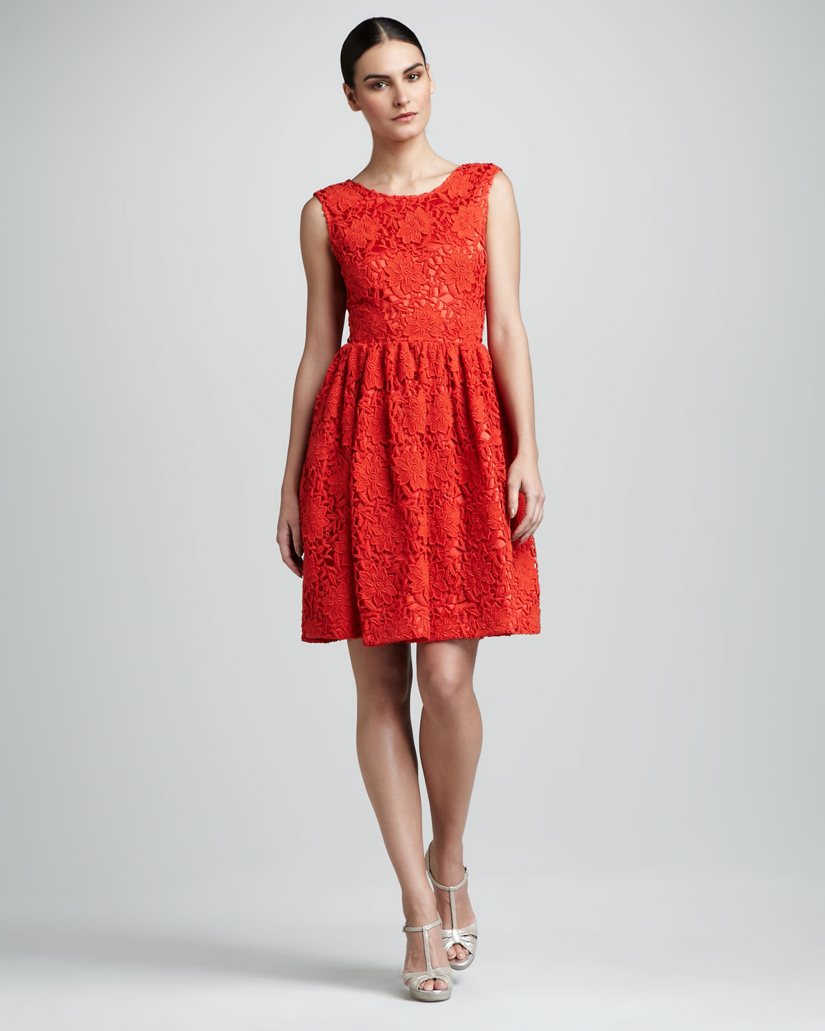 Kate Spade Selita Sleeveless Floral Dress in Red - Lyst