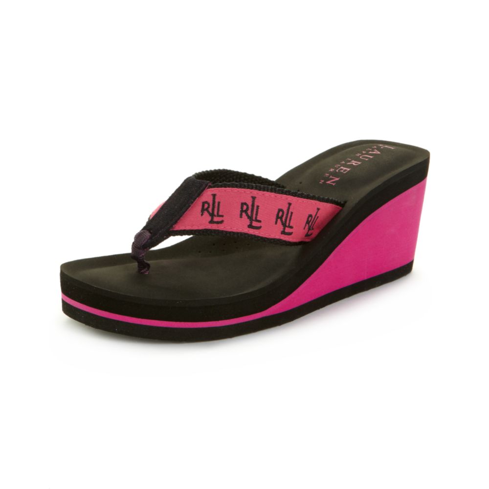 ralph lauren wedge flip flops