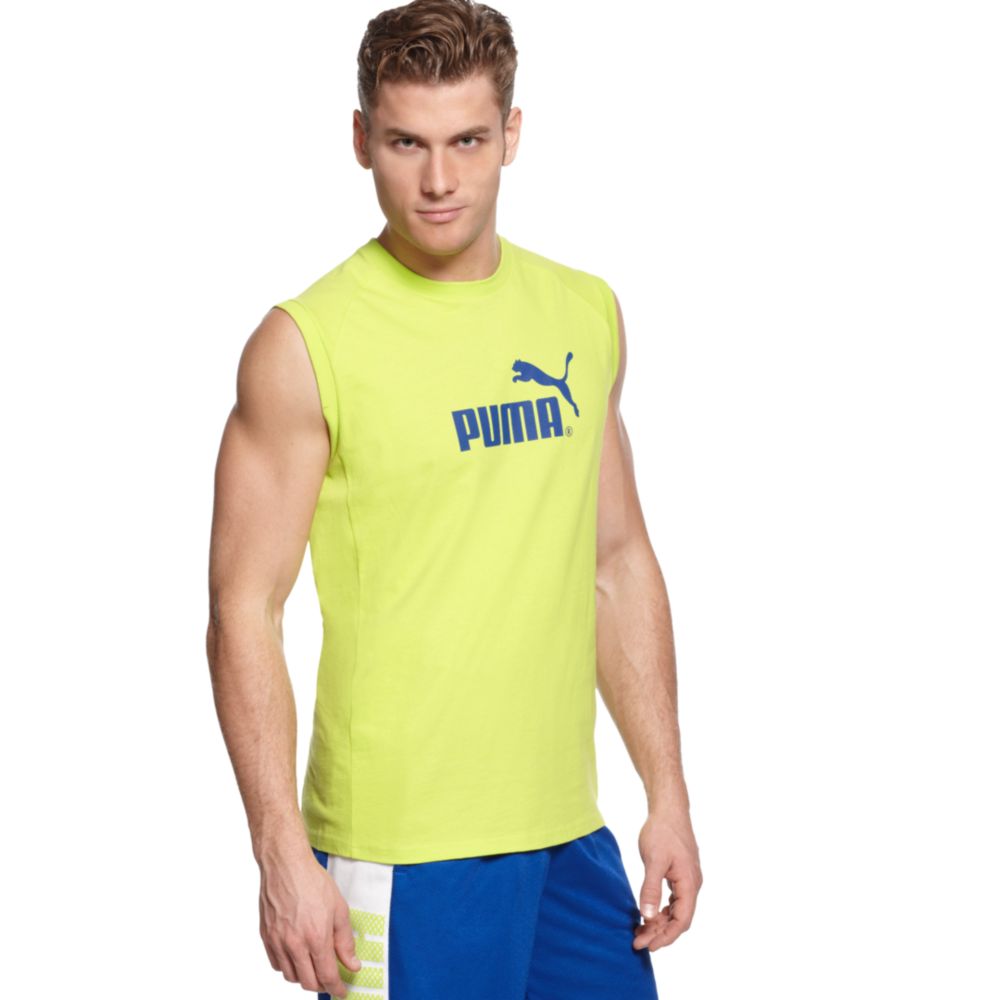 Lyst - Puma Puma No 1 Logo Sleeveless T Shirt in Yellow for Men