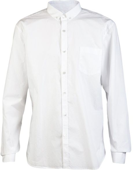 Closed Collared Shirt in White for Men | Lyst