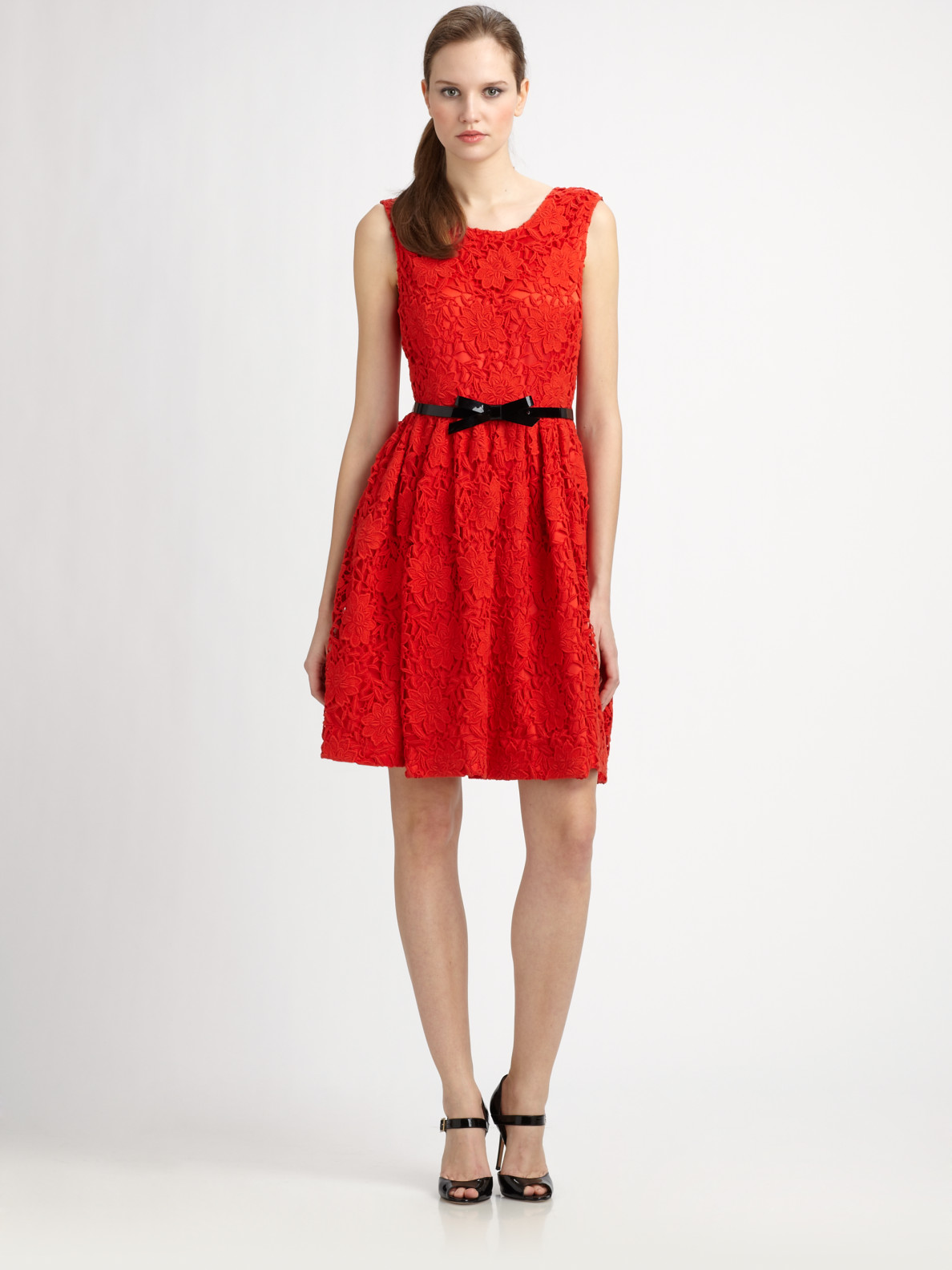 kate spade red lace dress