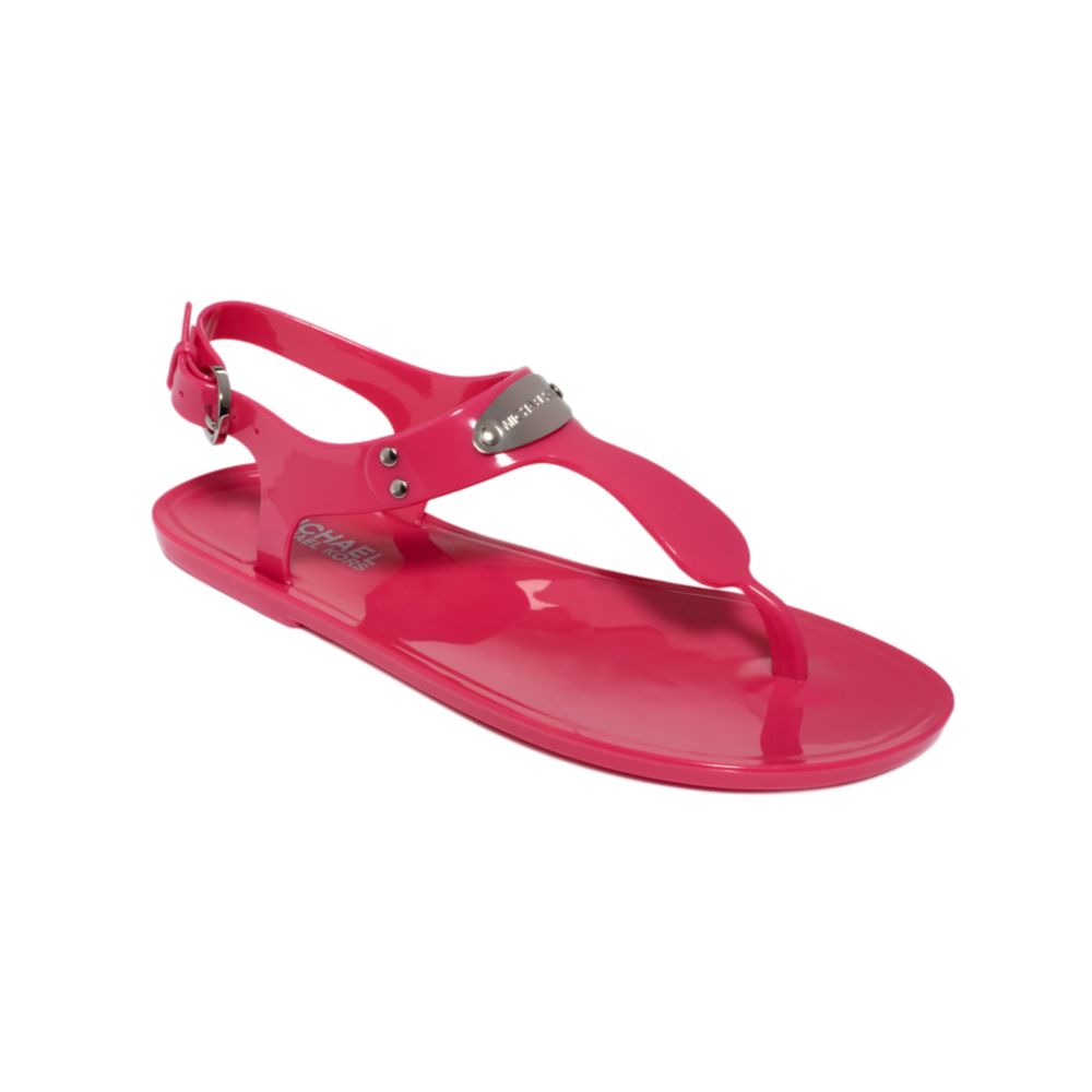 Lyst Michael kors Plate Jelly Sandals in Pink