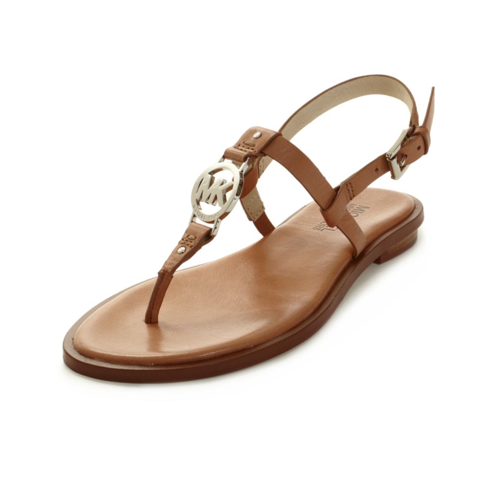 Michael Kors Sondra Flat Sandals in Tan (Brown) - Lyst