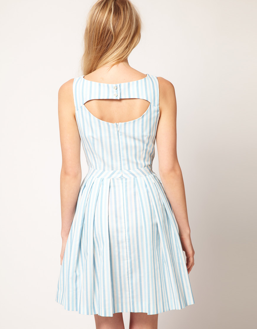 Lyst Oasis Stripe Prom Dress in Blue