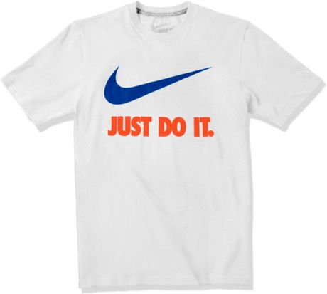 Nike Just Do It Swoosh Tee in White for Men | Lyst