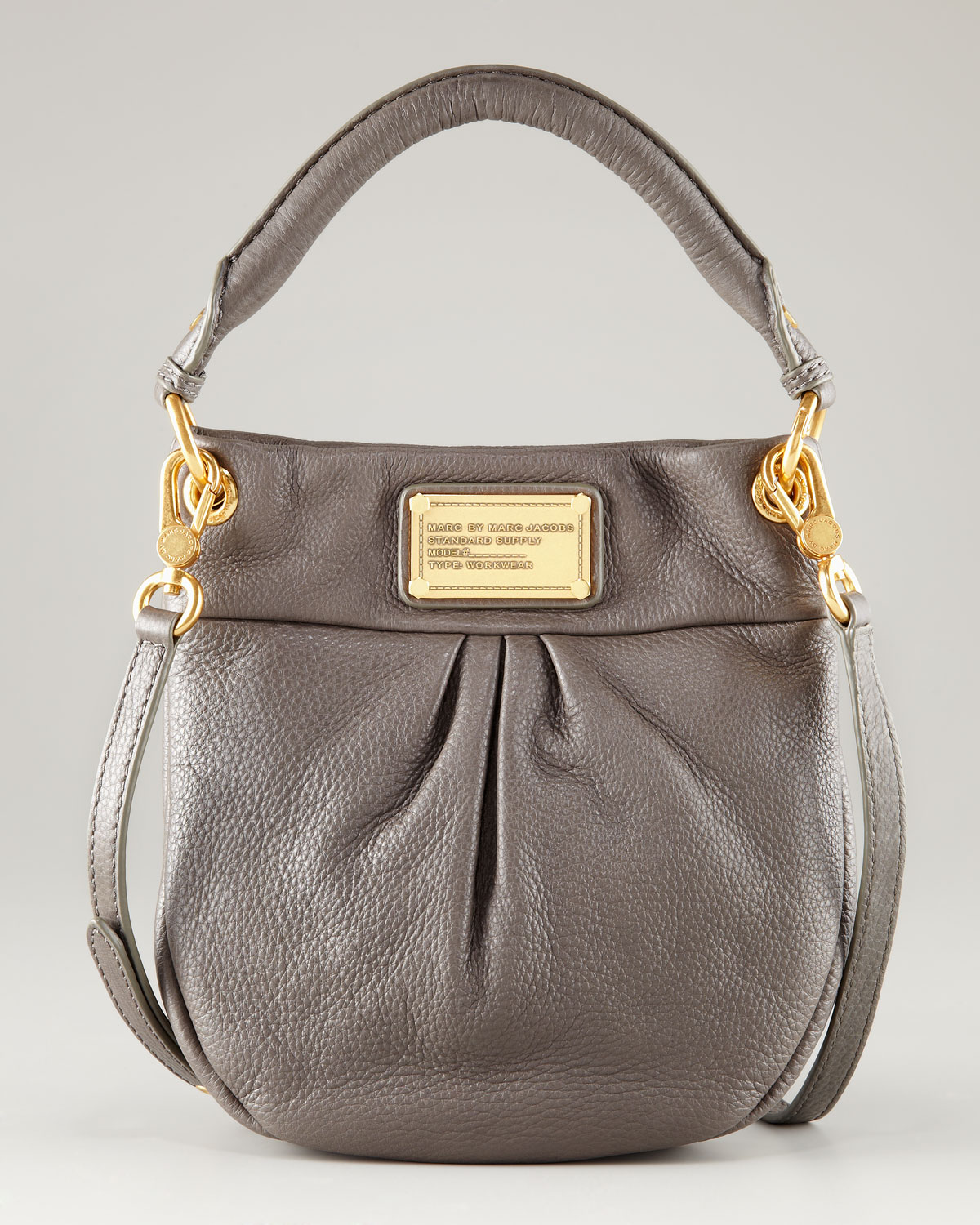 marc jacobs hillier hobo leather shoulder bag