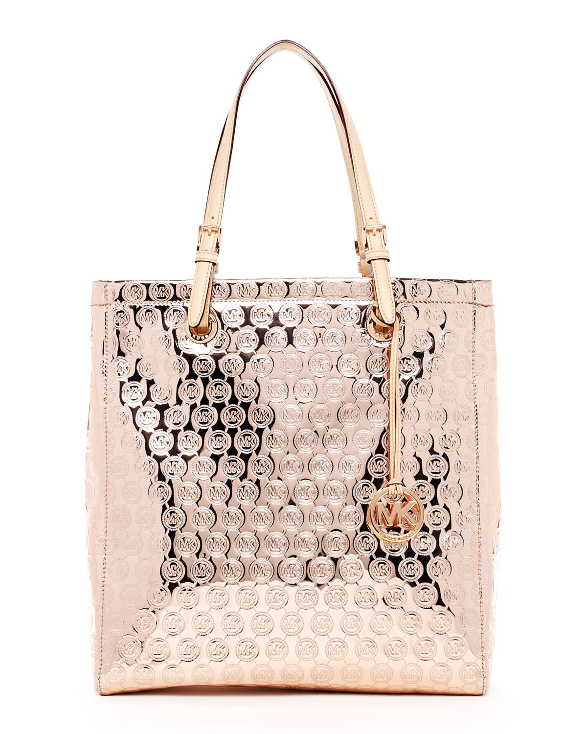 michael kors metallic gold tote bag