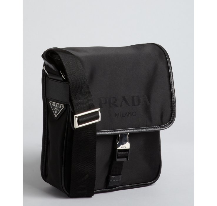 Lyst Prada Black Nylon Small Travel Bag in Black for Men