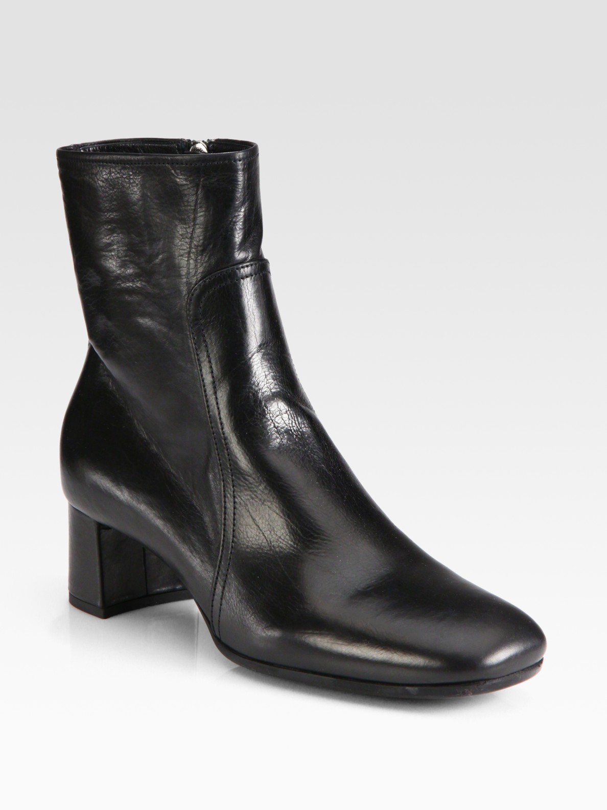 prada block heel boot
