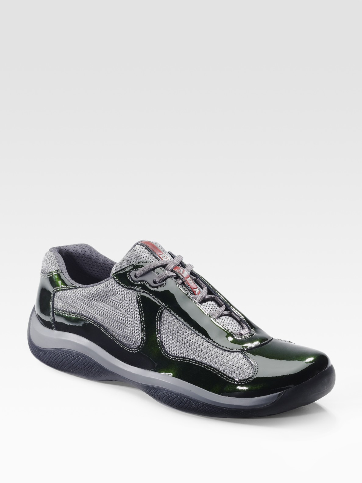 Prada Americas Cup Manhattan Sport Sneakers in Gray for Men | Lyst