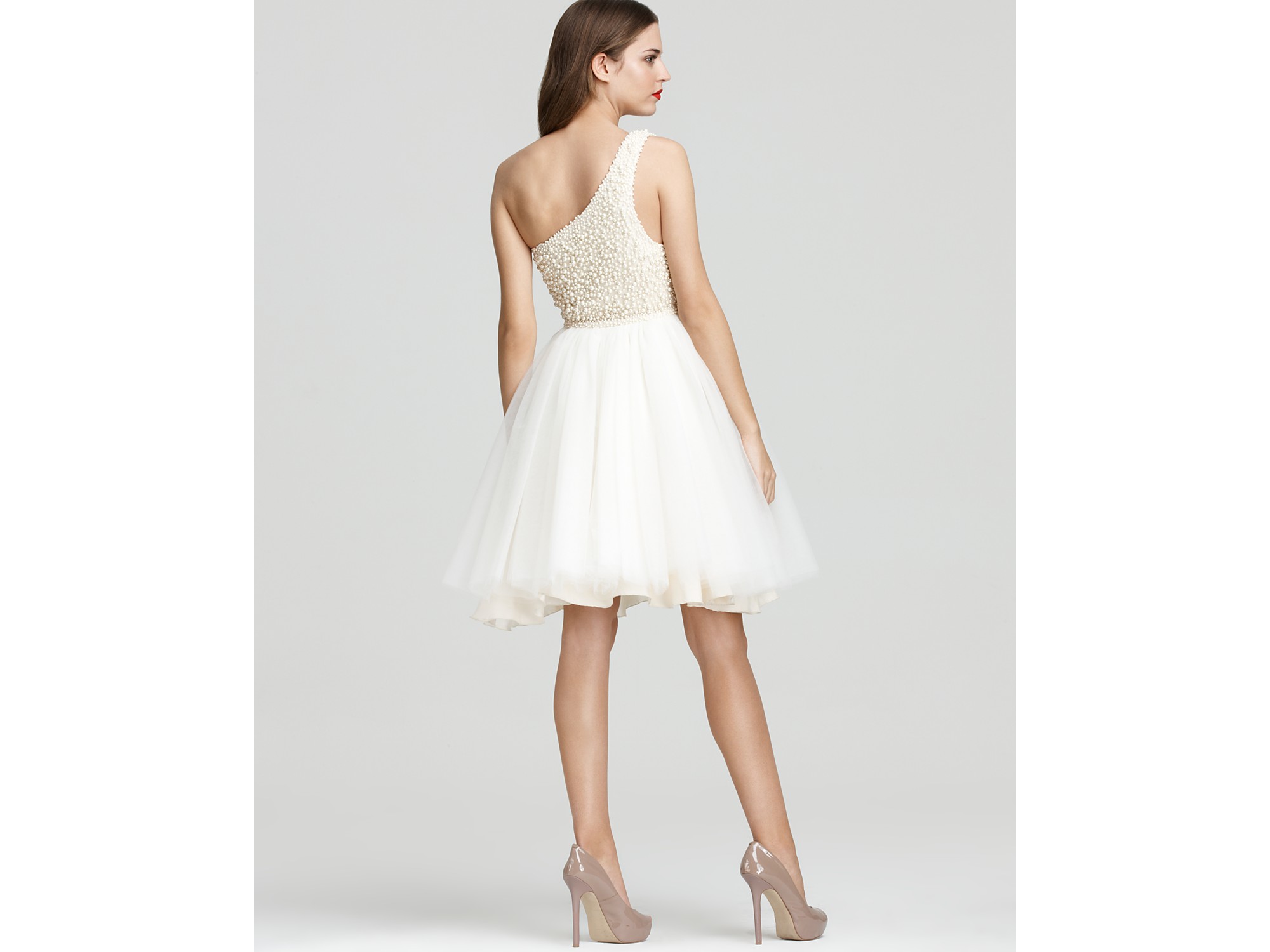 alice and olivia one shoulder dress