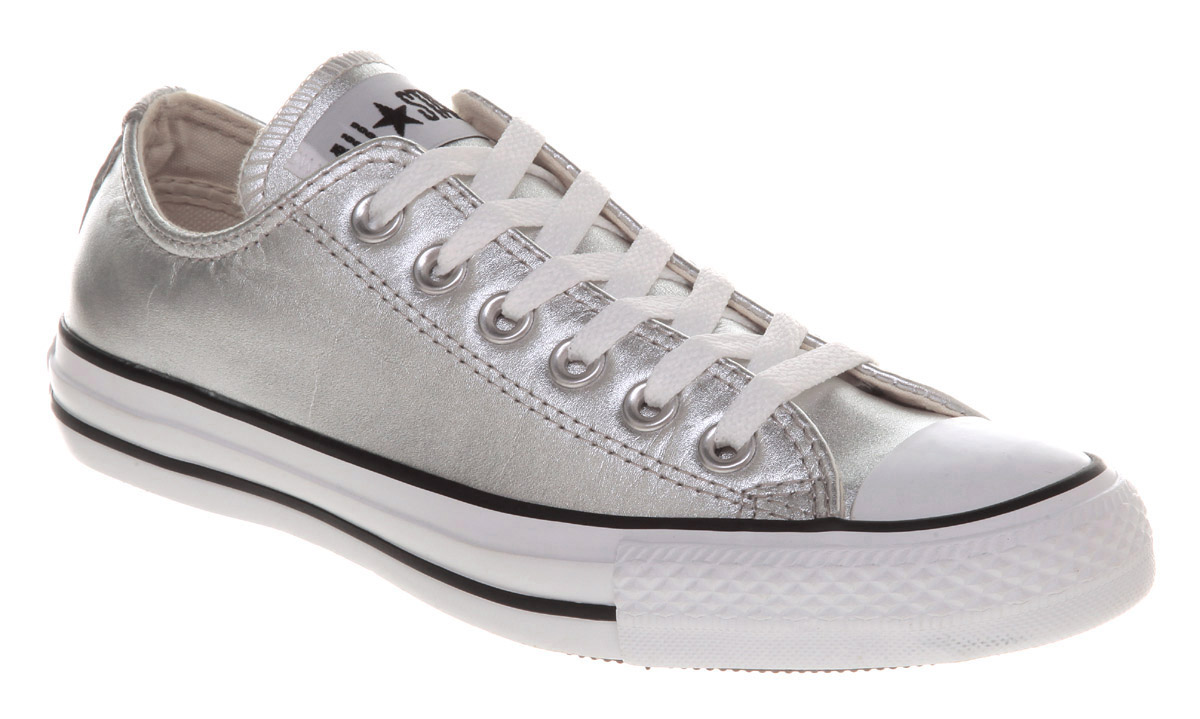 converse shoes silver