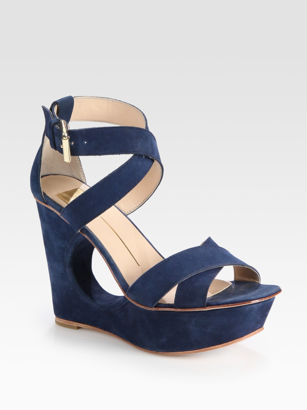 Dolce Vita Suede Cutout Wedge Sandals 