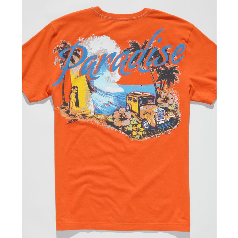 mumlende vigtig Lånte Tommy Hilfiger Slim Fit Short Sleeve Paradise T Shirts in Orange for Men |  Lyst