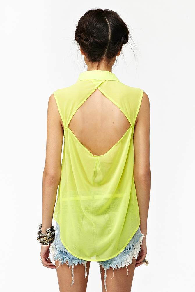 Lyst Nasty Gal Highlighter Shirt in Yellow