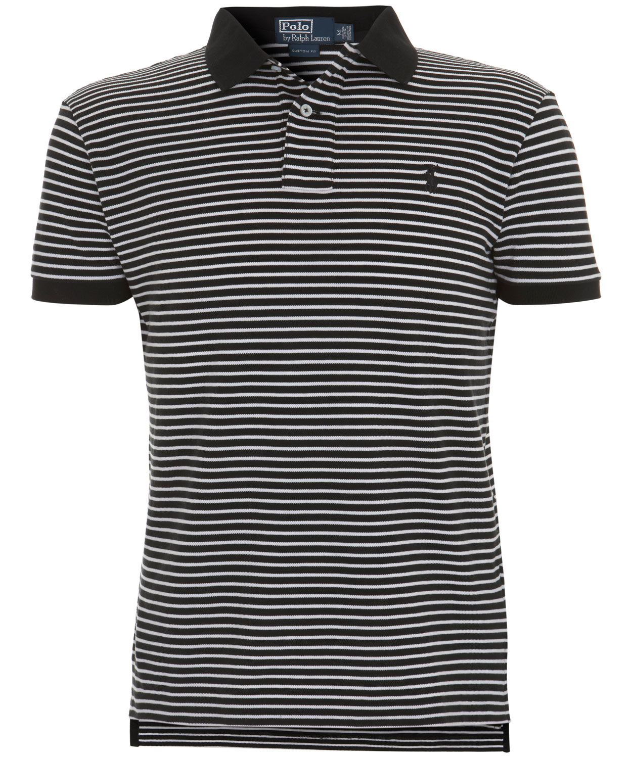 ralph lauren black and white striped shirt