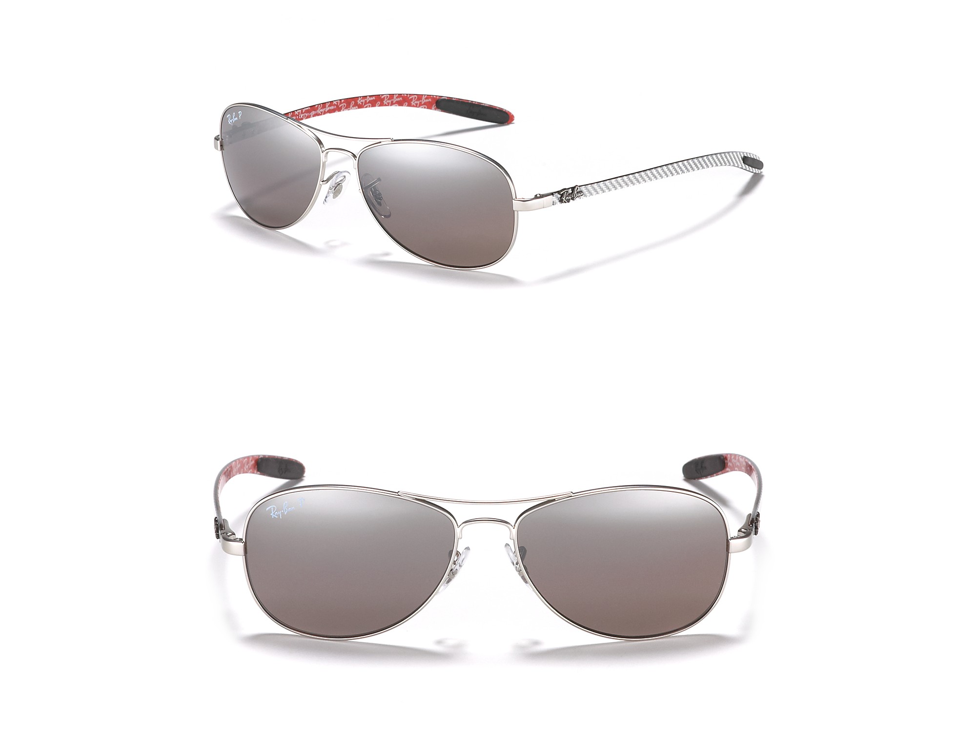 Ray-Ban Tech Aviator Polarized Sunglasses in Metallic for