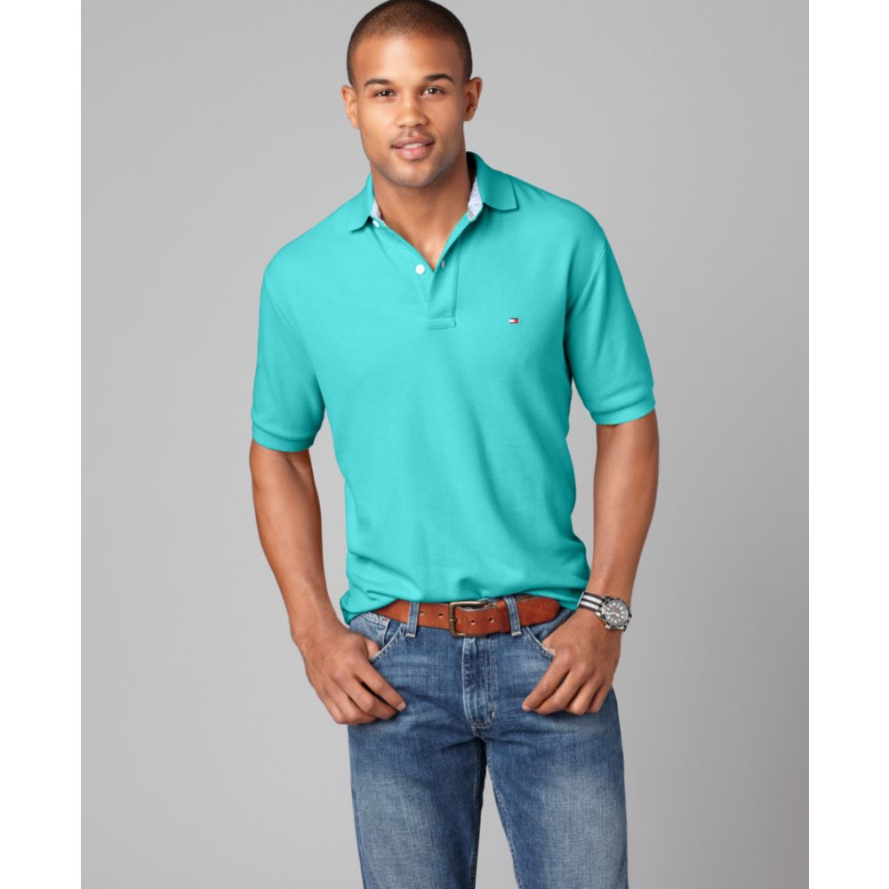tommy hilfiger turquoise shirt