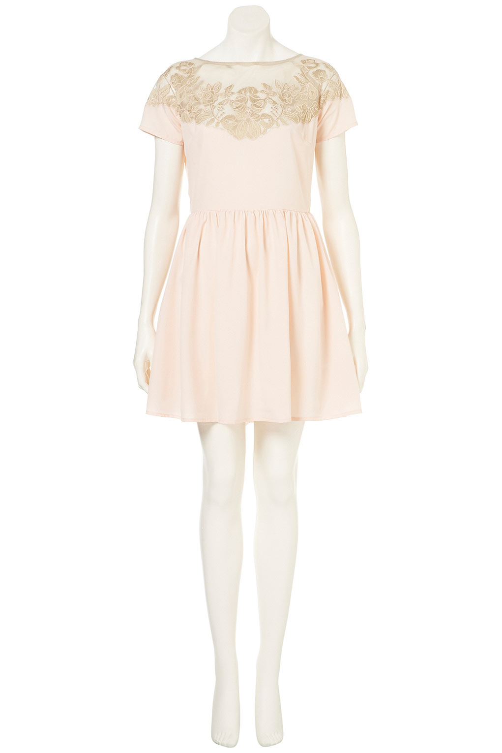 topshop pink lace dress