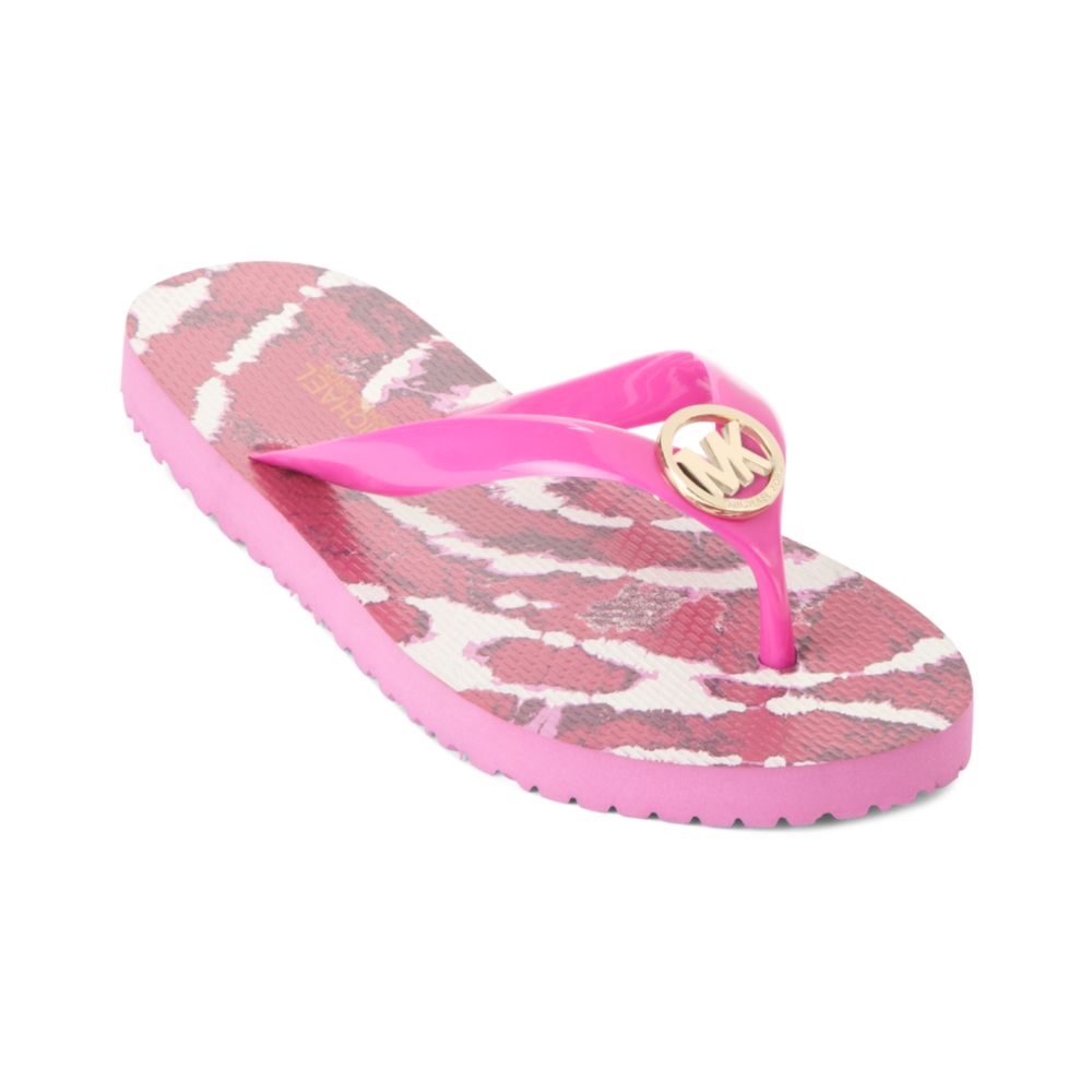 mk pink sandals